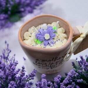 Rae Dunn ✦ A Mother’s Love Pink Ceramic Mug Candle ✦ Purification Blend 16oz NWT